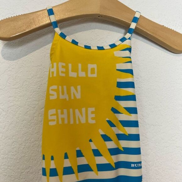 Burberry Baby Sunshine Striped One-Piece Swim Bathing Suit Size 9M 9 Months - Picture 2 of 7